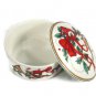 Mikasa Maxima Round Trinket Box Porcelain Holly Berry Ribbon Jubilation Trumpet