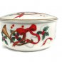 Mikasa Maxima Round Trinket Box Porcelain Holly Berry Ribbon Jubilation Trumpet