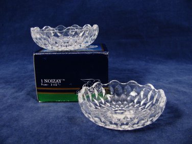 Noizay Cristal d'Arques Set of 2 Candy Dish Glass 24% Lead Crystal France 3.5"