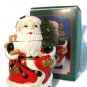 Santa Claus Storage Christmas 11 1/4" Cookie Jar Painted Ceramic w/ Original Box