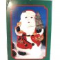 Santa Claus Storage Christmas 11 1/4" Cookie Jar Painted Ceramic w/ Original Box