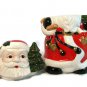 Santa Claus Storage Christmas 11 1/4" Cookie Jar Painted Ceramic w/ Original Box