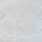Studio Nova Normandy Oval Glass Cheese Platter Clear Frosted 16 1/4" Germany