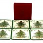 Spode Christmas Tree Set of 6 Cork Acrylic Finish Square Coasters