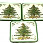 Spode Christmas Tree Set of 6 Cork Acrylic Finish Square Coasters