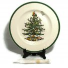 Spode Christmas Tree Tidbit Tray Serving Tray Single Gold Handle 10 3/4"