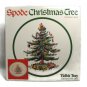 Spode Christmas Tree Tidbit Tray Serving Tray Single Gold Handle 10 3/4"