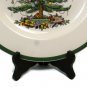Spode Christmas Tree Tidbit Tray Serving Tray Single Gold Handle 10 3/4"