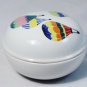 Mikasa Up Up & Away Hot Air Balloons White Round Covered Box Trinket 4.5"