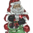 Towle Silversmiths Retro Metallic Christmas Santa Cookie Jar Kitchen Accessories