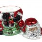 Towle Silversmiths Retro Metallic Christmas Santa Cookie Jar Kitchen Accessories