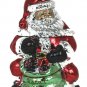 Towle Silversmiths Retro Metallic Christmas Santa Cookie Jar Kitchen Accessories