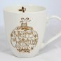 Pfaltzgraff Merry Christmas Ball Ornament Holly Berry Mug Cup Tapered White 12Oz