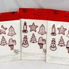 Stitchery Shapes Set of 3 It's Christmas Time in Red Counted Cross Stitch Kit
