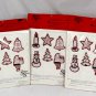 Stitchery Shapes Set of 3 It's Christmas Time in Red Counted Cross Stitch Kit