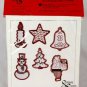 Stitchery Shapes Set of 3 It's Christmas Time in Red Counted Cross Stitch Kit