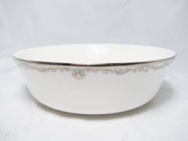 Lenox Coronet Round Cereal Platinum  Bowl Bone China USA 2" x  6"
