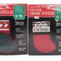 Designs For The Needle Set of 3 Christmas Gift Sock Counted Cross Stitch Kit 8"