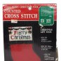 Designs For The Needle Set of 3 Christmas Gift Sock Counted Cross Stitch Kit 8"