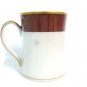 Fitz and Floyd White Red Cup & Saucer Set Renaisance & Charade Red Gold Band