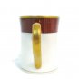 Fitz and Floyd White Red Cup & Saucer Set Renaisance & Charade Red Gold Band