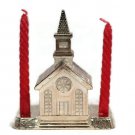 Wm. A. Rogers Oneida Silversmiths Holiday Church Lights w/ Candles Silverplate Wm. A. Rogers Oneida Silversmiths Holiday Church Lights w/ Candles Silverplate