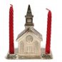Wm. A. Rogers Oneida Silversmiths Holiday Church Lights w/ Candles Silverplate