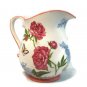 Harry & David Pitcher Water Juice Floral Peonies Butterfly Hydrangeas 7 1/4"
