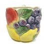 Fitz and Floyd Ironstone Mug Cup Fruit Pattern Leaves Handle 12 Oz