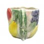 Fitz and Floyd Ironstone Mug Cup Fruit Pattern Leaves Handle 12 Oz