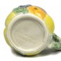 Fitz and Floyd Ironstone Mug Cup Fruit Pattern Leaves Handle 12 Oz