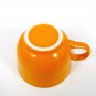 Fiesta Homer Laughlin Cup Saucer Set Orange Lead Free 6 Oz Made in USA