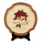 Fitz and Floyd Essentials Holiday Bells Cookie Canape Plate Handcrafted 8 5/8"