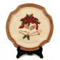 Fitz and Floyd Essentials Holiday Bells Cookie Canape Plate Handcrafted 8 5/8"