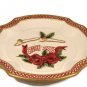 Fitz and Floyd Essentials Holiday Bells Cookie Canape Plate Handcrafted 8 5/8"