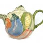 Fitz & Floyd Vegetable Garden Carrot Eggplant Teapot Pitcher Ceramic 1 1/4 QT