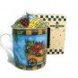 Center Street Design Blue Coffee Mug Cupe Red Lidded Cozycups 8 Oz
