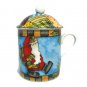 Center Street Design Blue Coffee Mug Cupe Red Lidded Cozycups 8 Oz