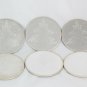 International Silver 7 Piece Coaster Set Silverplated Christmas Tree 3 3/8"