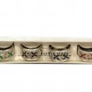 Pier 1 Exclusive Set of 4 Jeweled Napkin Rings SIlver Plated Pier 1 Exclusive Set of 4 Jeweled Napkin Rings SIlver Plated