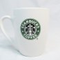Starbucks 2007 Set of 2 White Tapered Coffee Mug Cup Mermaid Siren Logo 10.2 Oz
