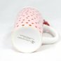 Department 56 Cranberry Pink Red Dots Tall Mug Cup 16 Oz
