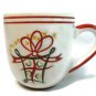Pier 1 Imports Coffee Mug Cup Set of 2 Holiday Gift Bow Stars Red Green 16 Oz