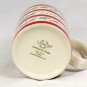 Lenox Holiday Wishing You Love Coffee Cup Mug Red Trim Holly Porcelain 12 Oz