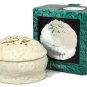 Potpourri Designs Porcelain Round Covered Trinket Box with Rose Design 6 1/4"