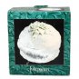 Potpourri Designs Porcelain Round Covered Trinket Box with Rose Design 6 1/4"