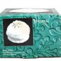 Potpourri Designs Porcelain Round Covered Trinket Box with Rose Design 6 1/4"