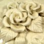 Potpourri Designs Porcelain Round Covered Trinket Box with Rose Design 6 1/4"