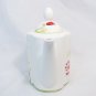 Pier 1 Imports Teapot Lydia Dolomite White Pink Yellow Green Floral Scrolls 3.5"