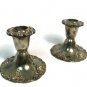 Godinger 20th Century Baroque Set of 2 Silver Plated 4" Candlesticks w/ Box
